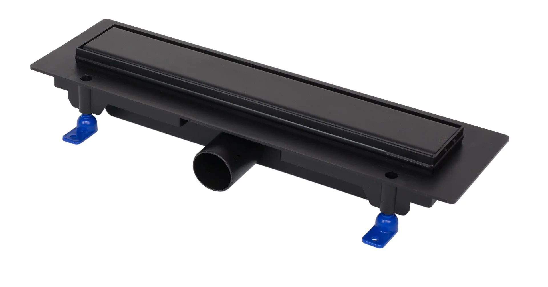 ODWODNIENIE LINIOWE PODŁOGOWE, Z RAMKĄ Z TWORZYWA, ruszt STANDARD/CUSTOM 350 mm, czarny