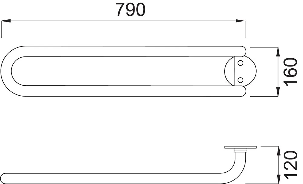VARIOTRONIC UCHWYTY DLA NIEPEŁNOSPRAWNYCH, czarny