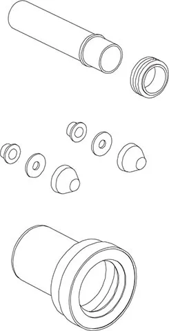 STANDARDOWY ZESTAW PRZYŁĄCZENIOWY DO WC L=230 mm