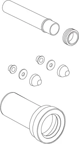 PRZEDŁUŻONY ZESTAW PRZYŁĄCZENIOWY DO WC L=300 mm