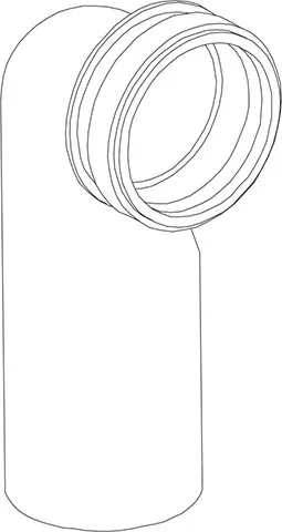 KOLANO KANALIZACYJNE 90 x 90 mm